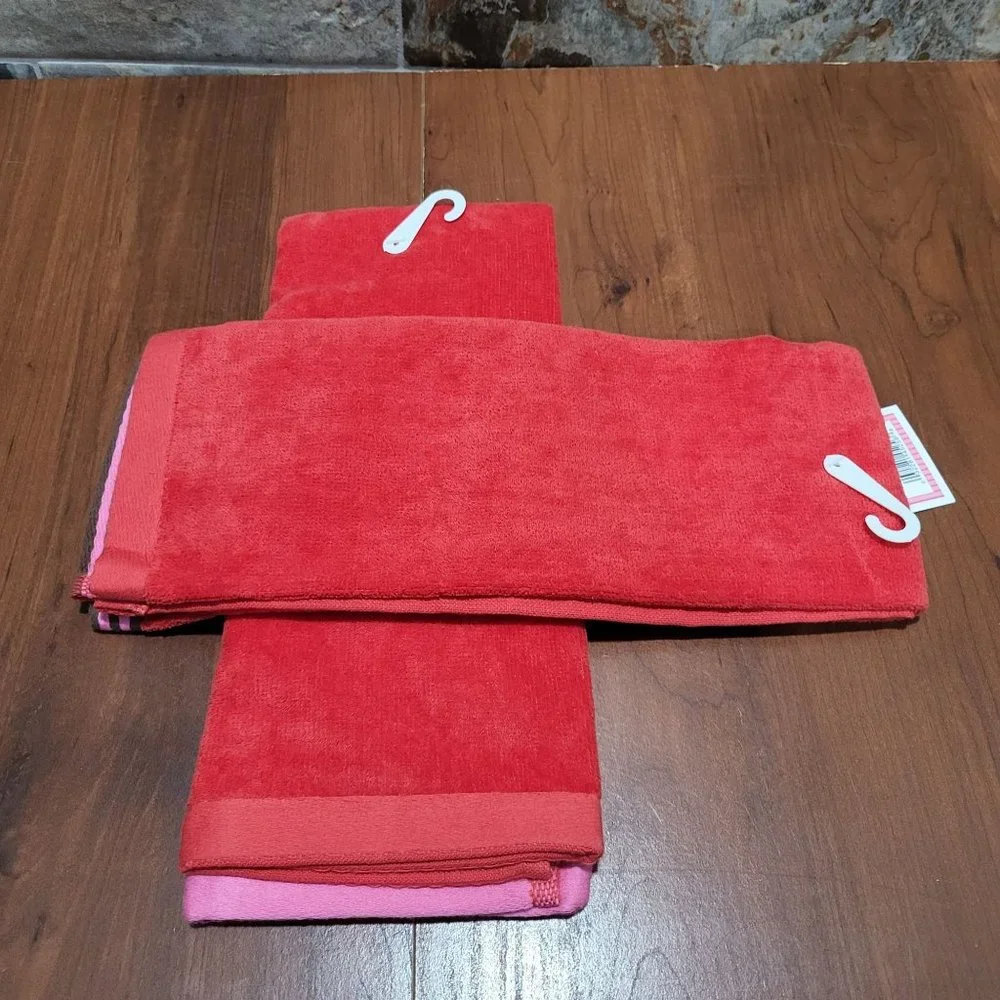 Valentines Heart Red Cotton Hand Towel Set of 2
